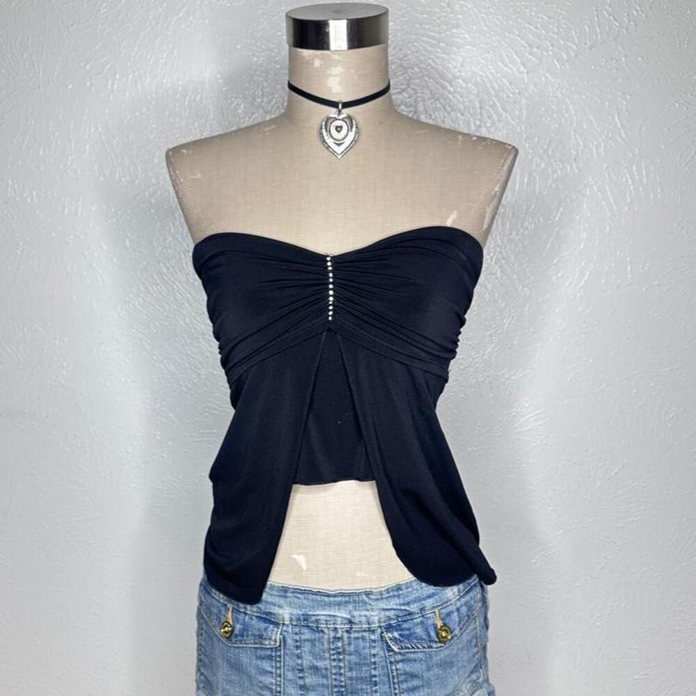 Forever-21 Women's Black Crop-top